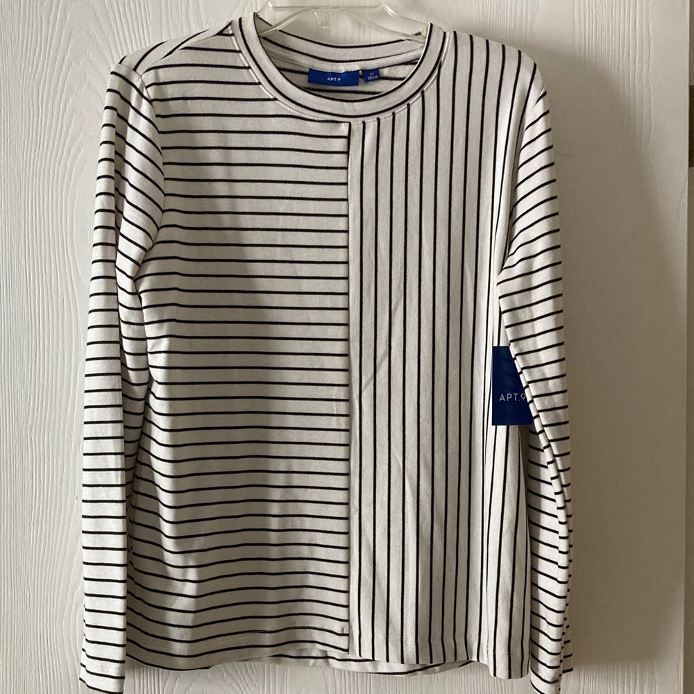 NWT Apt. 9 Striped Long Sleeve Top